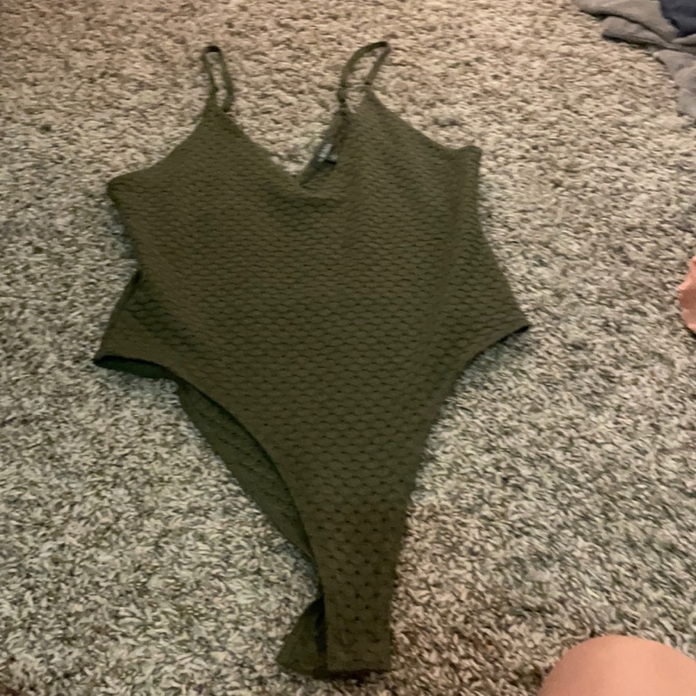 Olive green bodysuit